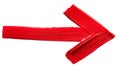 Red arrow with paint on a white background Royalty Free Stock Photo