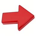 Red arrow pointing left isolated on transparent background Royalty Free Stock Photo