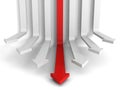 Red arrow success leader of white concept team group Royalty Free Stock Photo