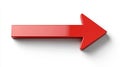 Red arrow symbol indicating direction and guidance concepts Royalty Free Stock Photo