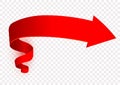 Red arrow symbol, right direction sign, signpost. Vector pointer. Navigation element design, isolated vector