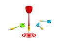Red Arrow with Target Royalty Free Stock Photo
