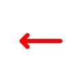 Red arrow to the left on a white background with round corners Royalty Free Stock Photo