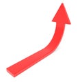 Red arrow up. Concept of success, growth.