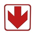 Red arrow up or down