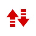 Red Arrow. Simple Vector icon Royalty Free Stock Photo