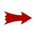 Red Arrow. Simple Vector icon Royalty Free Stock Photo
