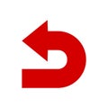 Red Arrow. Simple Vector icon Royalty Free Stock Photo