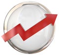 Red Arrow White Shiny Button Royalty Free Stock Photo