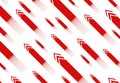 Red arrows. Abstract background. Arrows various sizes with effect crumbling particles.