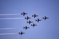 Red Arrows air display team Royalty Free Stock Photo