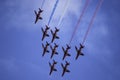 Red Arrows air display team Royalty Free Stock Photo