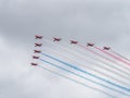 Red Arrows air display team Royalty Free Stock Photo