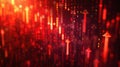 Dynamic Red Arrows Rising Amidst Digital Binary Code in Abstract Composition. Generative AI Royalty Free Stock Photo