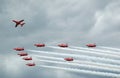 Red arrows display Royalty Free Stock Photo