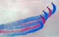 Red Arrows in Display Bournemouth Air Festival 2018 Royalty Free Stock Photo