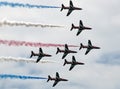 Red Arrows Display 2018 Bournemouth Air Show Royalty Free Stock Photo