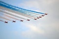 Red Arrows fly by