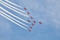 The Red Arrows display team Royalty Free Stock Photo