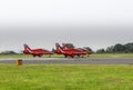 Red arrows display team