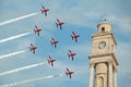 Red arrows flyby