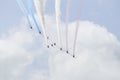 The Red Arrows flypast in UK Royalty Free Stock Photo