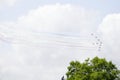 The Red Arrows flypast in UK Royalty Free Stock Photo