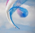 Red arrows formation flying Royalty Free Stock Photo