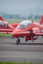 Red Arrows Hawk T1A preparing for flight Royalty Free Stock Photo