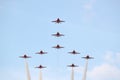 Red Arrows Manoeuvre Royalty Free Stock Photo