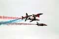 Red Arrows Manoeuvre Royalty Free Stock Photo