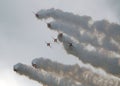 The Red Arrows RAF display team in action. Royalty Free Stock Photo