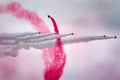The Red Arrows RAF display team in action. Royalty Free Stock Photo