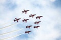 Red Arrows RAF Display Team Royalty Free Stock Photo