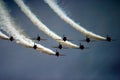 Red arrows at RAF Fairford air tattoo Royalty Free Stock Photo