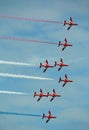 Red arrows stunt team Royalty Free Stock Photo