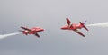 Red Arrows Synchro Pair Royalty Free Stock Photo