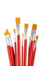 Red art brushes isolated
