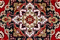 Red Asian Oriental Carpet Texture Background Royalty Free Stock Photo