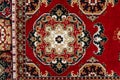 Red Asian Oriental Carpet Texture Background Royalty Free Stock Photo