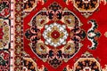 Red Asian Oriental Carpet Texture Background Royalty Free Stock Photo