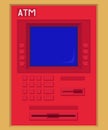 Red ATM machine