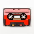 A red audio cassette tape Royalty Free Stock Photo