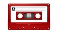 Red Audio Cassette Tape