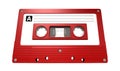 Red Audio Cassette Tape Royalty Free Stock Photo