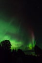 Red aurora streak over Kachemak bay Alaska Royalty Free Stock Photo