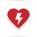 Red automated external defibrillator. Aed Royalty Free Stock Photo