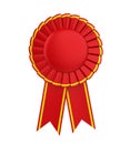 Red Award Ribbon Isolated Royalty Free Stock Photo