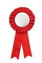 Red award ribbons badge