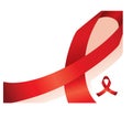 Red Awareness Ribbon Background